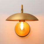 Gold arm wall light fixture retron wall lighting sconce