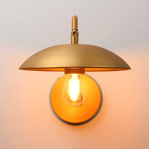 Gold arm wall light fixture retron wall lighting sconce