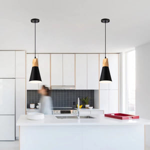 Wooden pendent lights in kitchen island black mini hanging light fixture