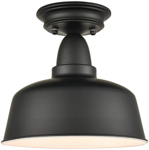 Farmhouse ceiling light fixture black semi flush mount lamp