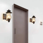 Outdoor vintage lantern glass dusk to dawn outdoor lighting