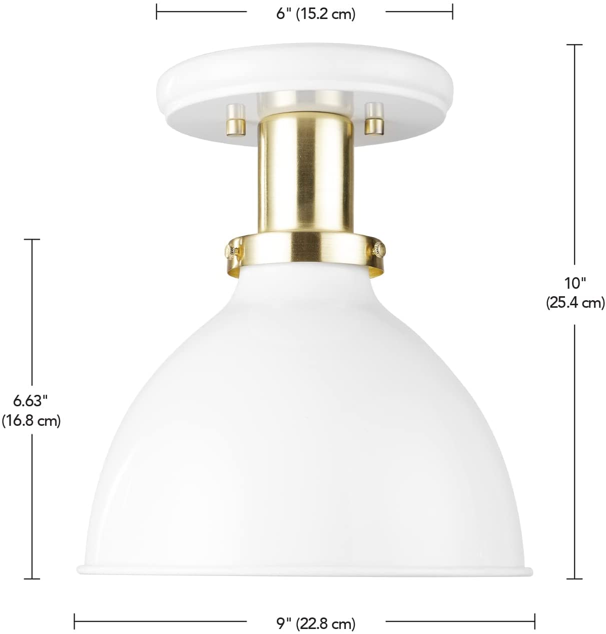Simplicity Semi-Flush Mount Ceiling Light white glass ceiling lamp with gold finish