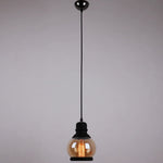 Mason Jar glass black painted pendant lamp light