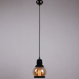 Mason Jar glass black painted pendant lamp light