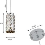 Multi color mosaic glass mini pendants modern shell pendant light fixture
