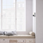 Simplicity black industrial wall sconce