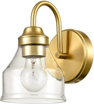 Modern brass wall lighting fixture single glass home wall sconce