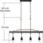4 light farmhouse chandelier kitchen dining pendant light fixture
