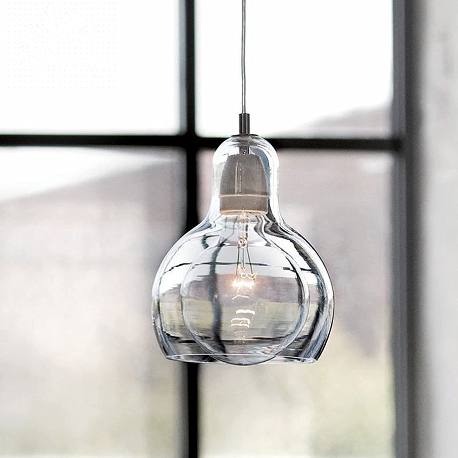 Vintage pendant chandelier ceiling light globe glass hanging light fixture