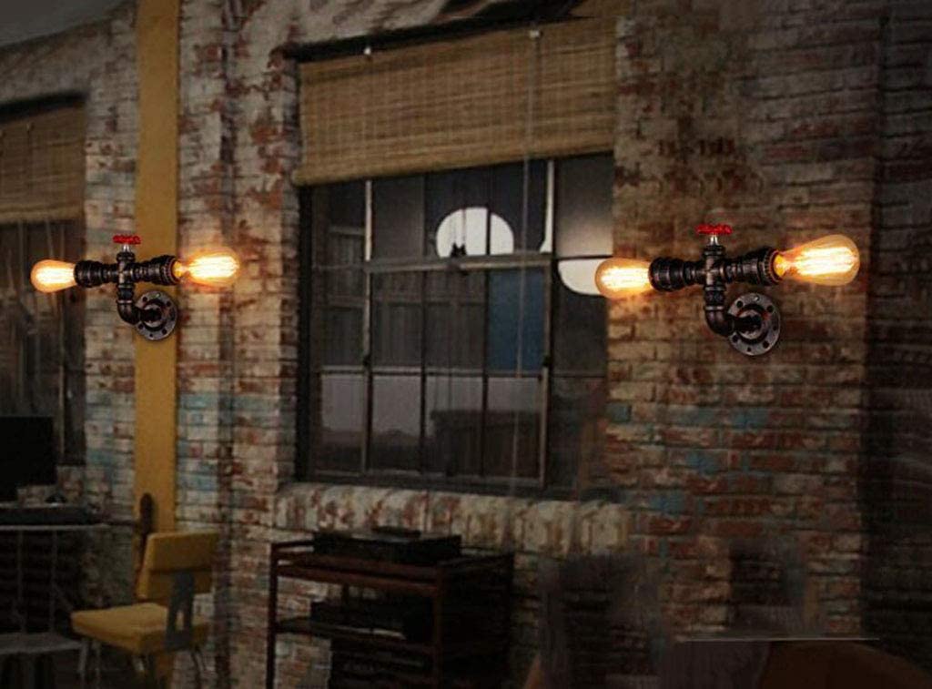 Industrial Steampunk wall light fixture water pipe wall sconce