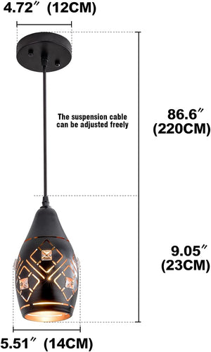 Modern pendant light fixture black farmhouse hanging lamp