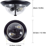 2-Light Farmhouse Semi Flush Mount Lighting Fixture black glass ceiling lamp