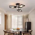 3 light modern semi flush mount ceiling light fixture sputnik vintage ceiling lamp