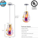 Modern glass pendant lamp colorful contemporary hanging light