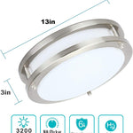 36W LED Ceiling Light Fixture 13 inch Flush Mount Light Fixture