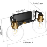 2 light vintage bathroom wall sconce farmhouse glass wall light over mirror