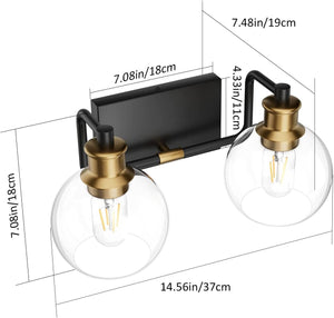 2 light vintage bathroom wall sconce farmhouse glass wall light over mirror