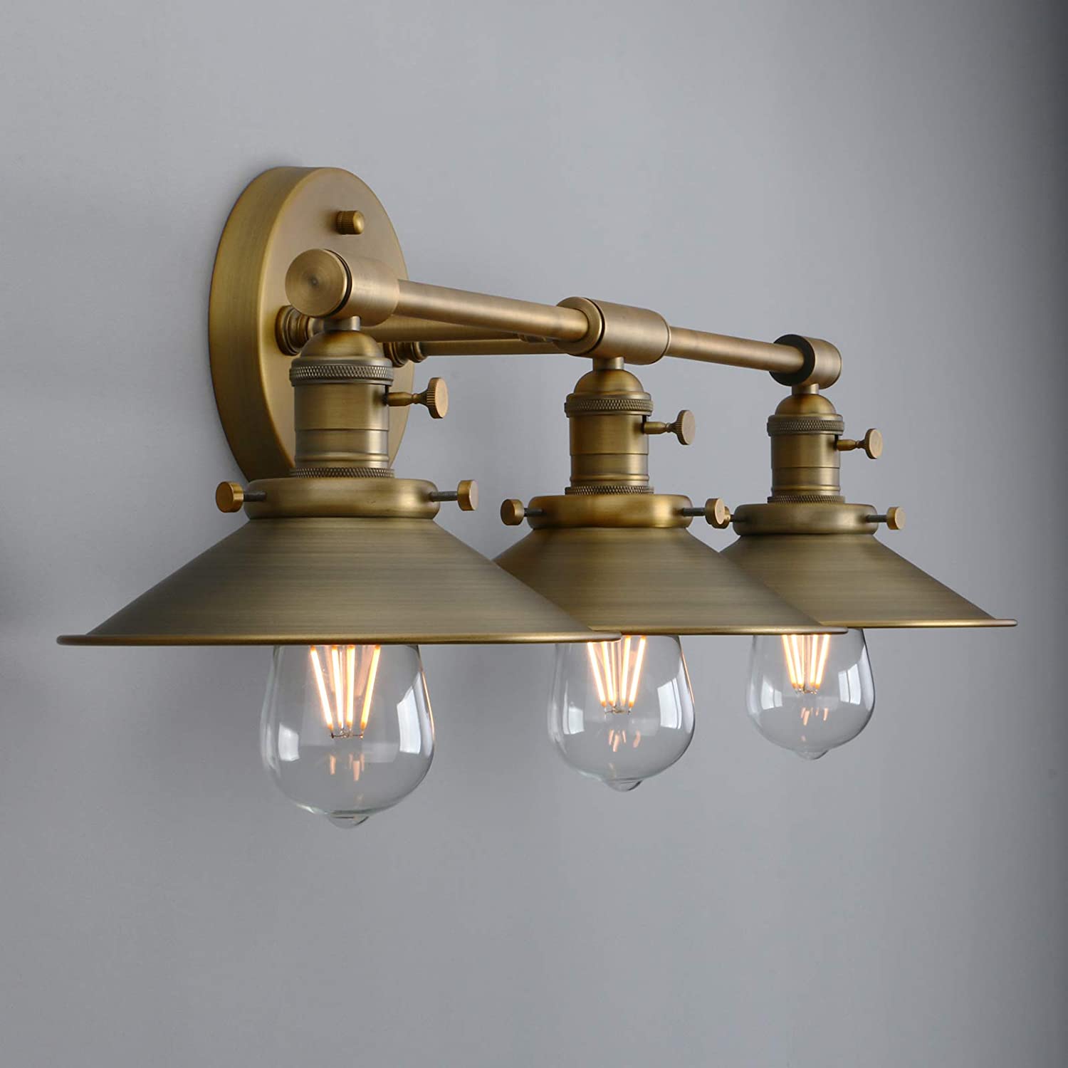3 light antique industrial wall light sconce
