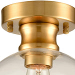 Mini Semi Flush Mount Ceiling Light globe glass ceiling lamp with gold finish