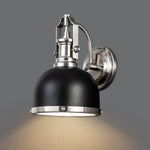Gooseneck Wall Sconce Light fixture black dome industrial wall mount lamp