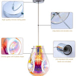 Modern glass pendant lamp colorful contemporary hanging light