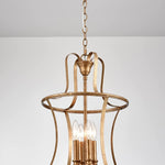4 light farmhouse chandelier rust cage pendant light