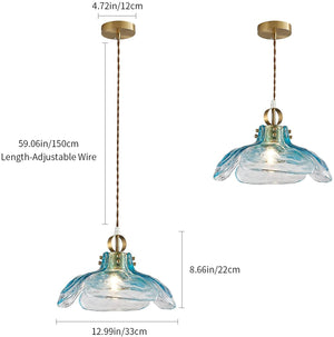 Modern hanging kitchen lights glass adjutable pendant light