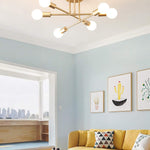 6 light sputnik ceiling chandelier modern ceiling lamp fixture