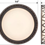 14 inch LED Flush Mount Ceiling Light round light ceilihg fixture with bronze finish