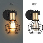 2 pack swing arm wall sconce black and gold cage wall lighting fixture
