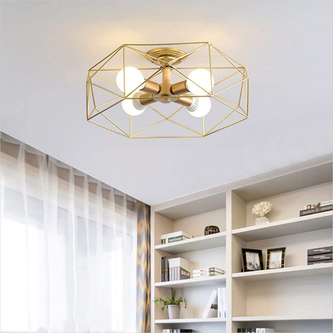 4 light cage ceiling light fixture globe semi flush mount ceiling lamp