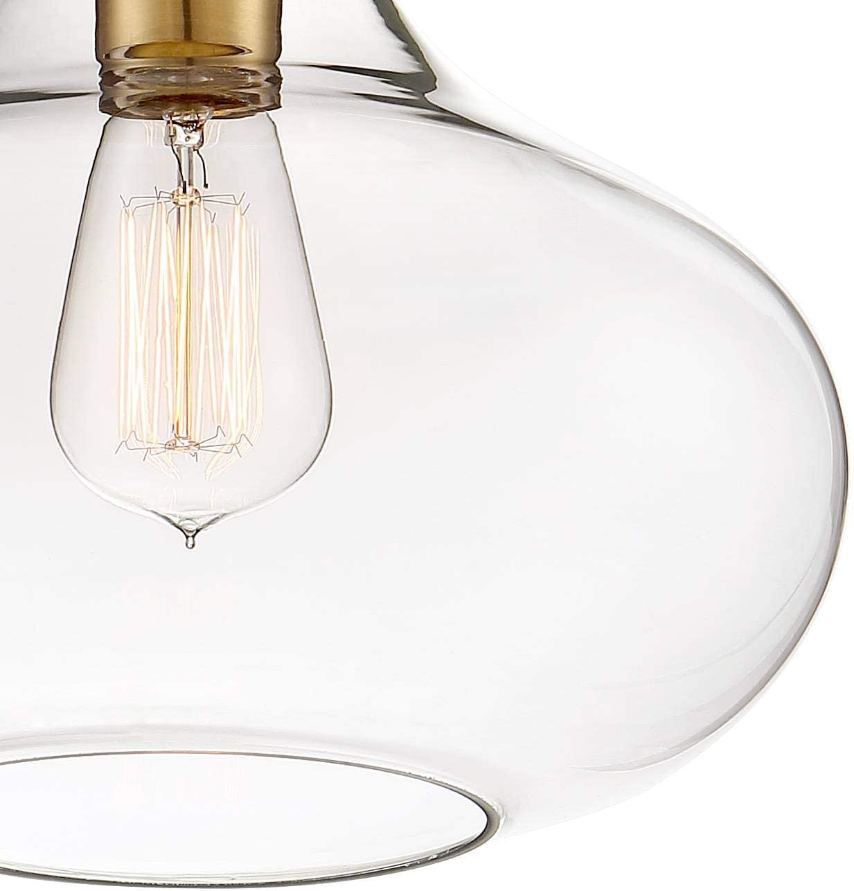 Mid century close to ceiling light industrial gold glass semi flush mount lighting fixture