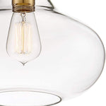 Mid century close to ceiling light industrial gold glass semi flush mount lighting fixture