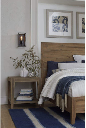 Antique wood wall sconce with antique finish