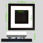 8 inch LED flush mount ceiling light fixture black dimmable ceiling lamp