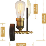 2 pack rustic wall sconce steampunk lantern wall mount fixture