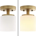 Modern glass ceiling light fixture 1 light semi flush mount light fixture