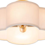 4 light semi flush mount ceiling lamp white fabric ceiling light