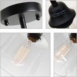 Black glass pendant lamp vintage farmhouse pendant light fixture