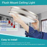 36W LED Ceiling Light Fixture 13 inch Flush Mount Light Fixture