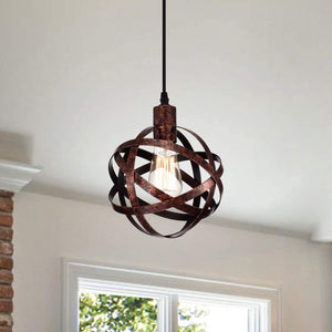 Globe bronze chandelier rustic hanging light fixtures