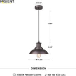 Industrial bar lights hanging light fixtures with oil bronze finish