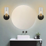 2 pack brass wall sonce black glass wall lighting fixture