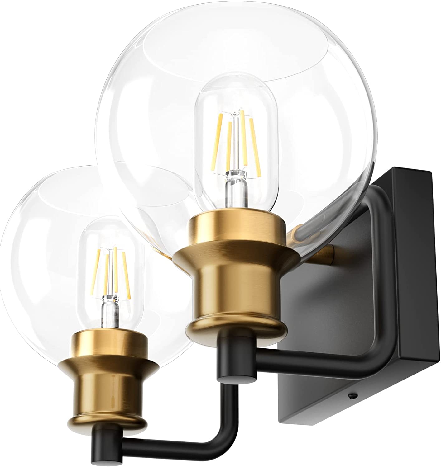 2 light vintage bathroom wall sconce farmhouse glass wall light over mirror