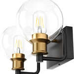 2 light vintage bathroom wall sconce farmhouse glass wall light over mirror