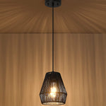 Woven pendant light fixtures farmhouse black pendant lights for kitchen