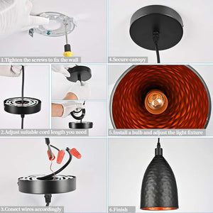 Black pendant lighting vintage industrial pendant hanging lamp