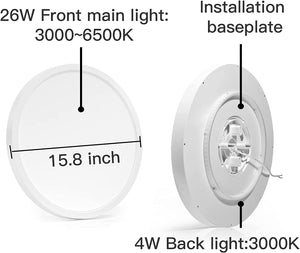Remote Control Flush Mount Ceiling Light white round LED light