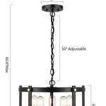 5 light farmhouse chandelier industrial hanging pendant light fixture