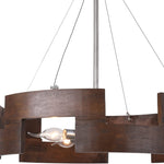 5 light rust drum pendant light vintage wood farmhouse chandelier